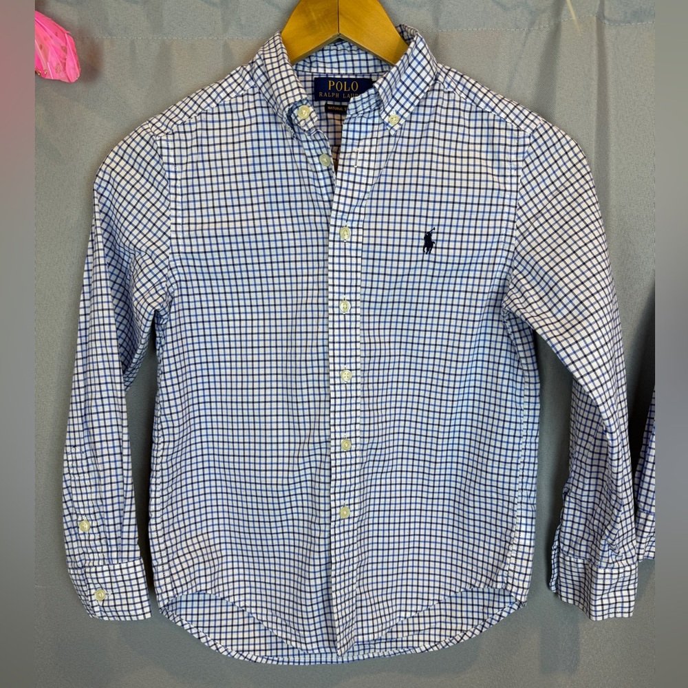Polo Ralph Lauren Plaid Cotton Poplin Shirt- Size 7 & Size 8 - Picture 3 of 15